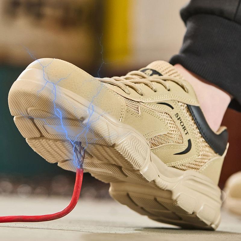Breathable Safety Shoes Men Summer Work Shoes Puncture-Proof Composite toe Security Sneakers 6kv insulating shoes Protection