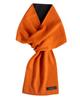 TVRT 3-Second Scarf Men's Made In Japan Solid Plain Mini Short Compact Muffler Orange X Black