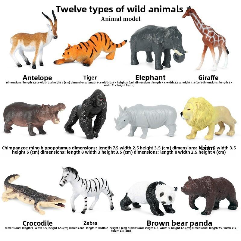Mini Wild Animal Model Set With Plastic Figures For Educational Display And Collection