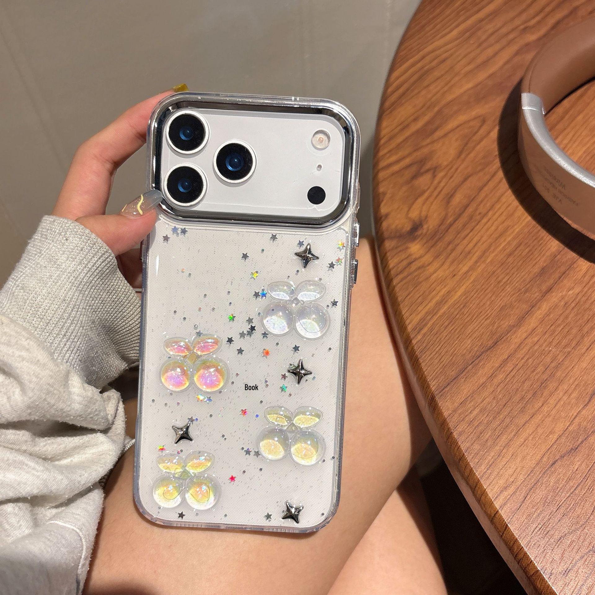 

Cherry Blossom 3D Epoxy Phone Case for Apple iPhone 13/14 Pro, 15 Pro, 16 Pro Max, and 17 (Japan & South Korea Version) 13