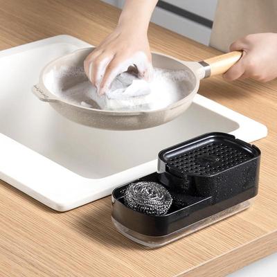 Press-Type Manual Soap Dispenser & Sponge Holder