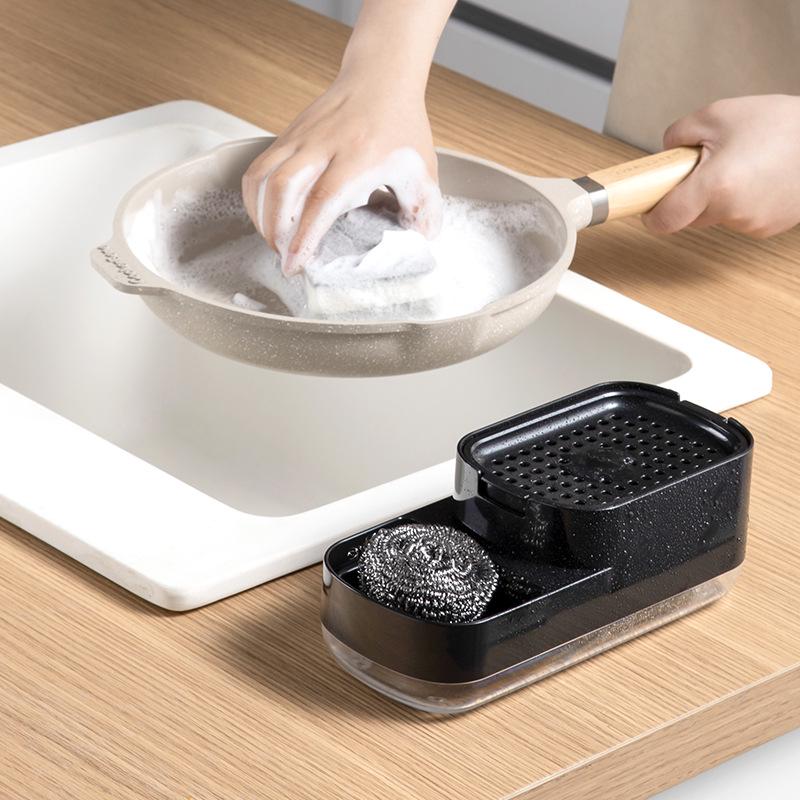 

Ручной дозатор для мыла с помпой и держатель для губки White 1861 [No Sponge]