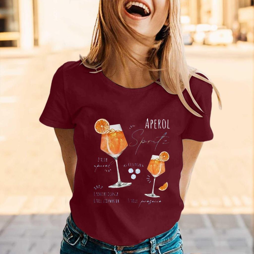 Summer Party Travel Short-sleeved T-shirts and Shirts, Weekend Casual Loose Vacation Shirts