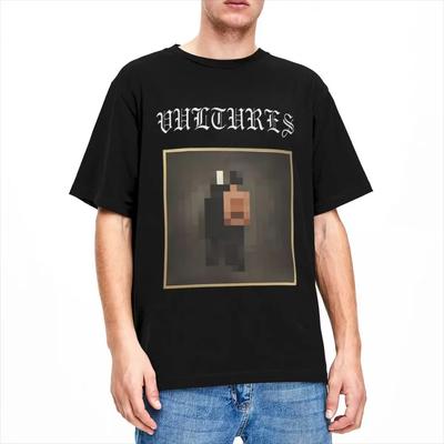 Männer Frauen Kanye West Vultures Album Cover Shirt Bekleidung Hip Hop Baumwolle T-shirt Kleidung Awesome Tees Sommer