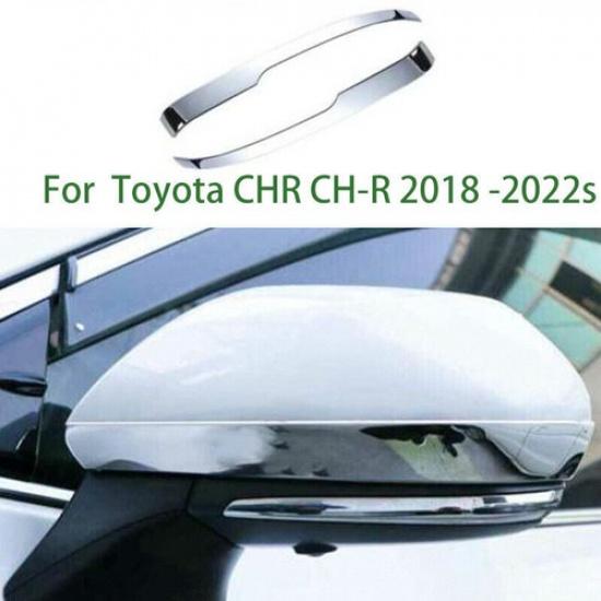 Для Toyota CHR CH~R 2018~s Хромированная стальная накладка на полоску зеркала заднего вида сбоку