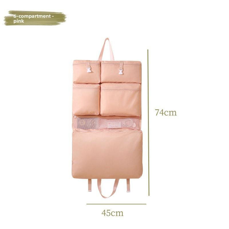 Portable Travel Storage Bag With Multiple Compartments For Clothing And Accessories