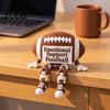 Sports Fan Desk Accessory Ball Buddy Figurine with Articulated Legs, Shelf Sitter Statues, Baseball Decor Movable Joints Football/Tennis