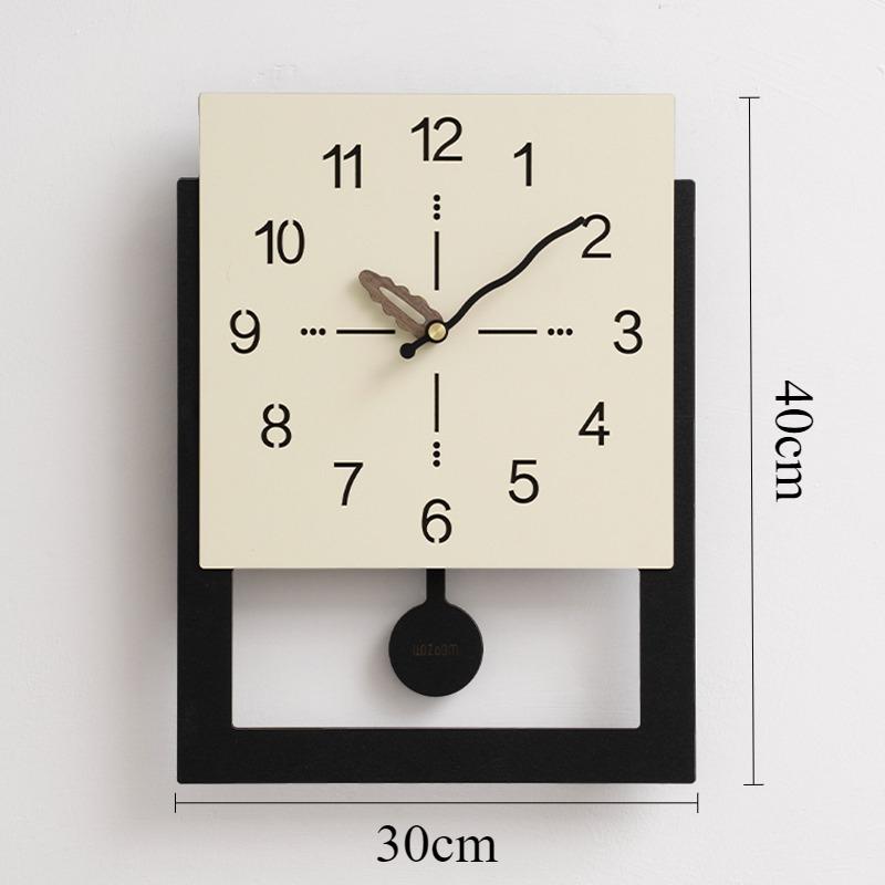 

Luxury Hang Clock Elegant Wall Clocks Living Room Fashion Silent Mechanical Watch House Modern Decorative Watches Accessories бежевый