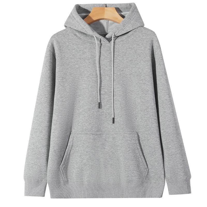 Silver Fox Fur Hooded Fleece-Lined Sweatshirt – Heavyweight, Warm, Trendy, Autumn/Winter, Versatile, Loose Fit, Custom Logo Available.