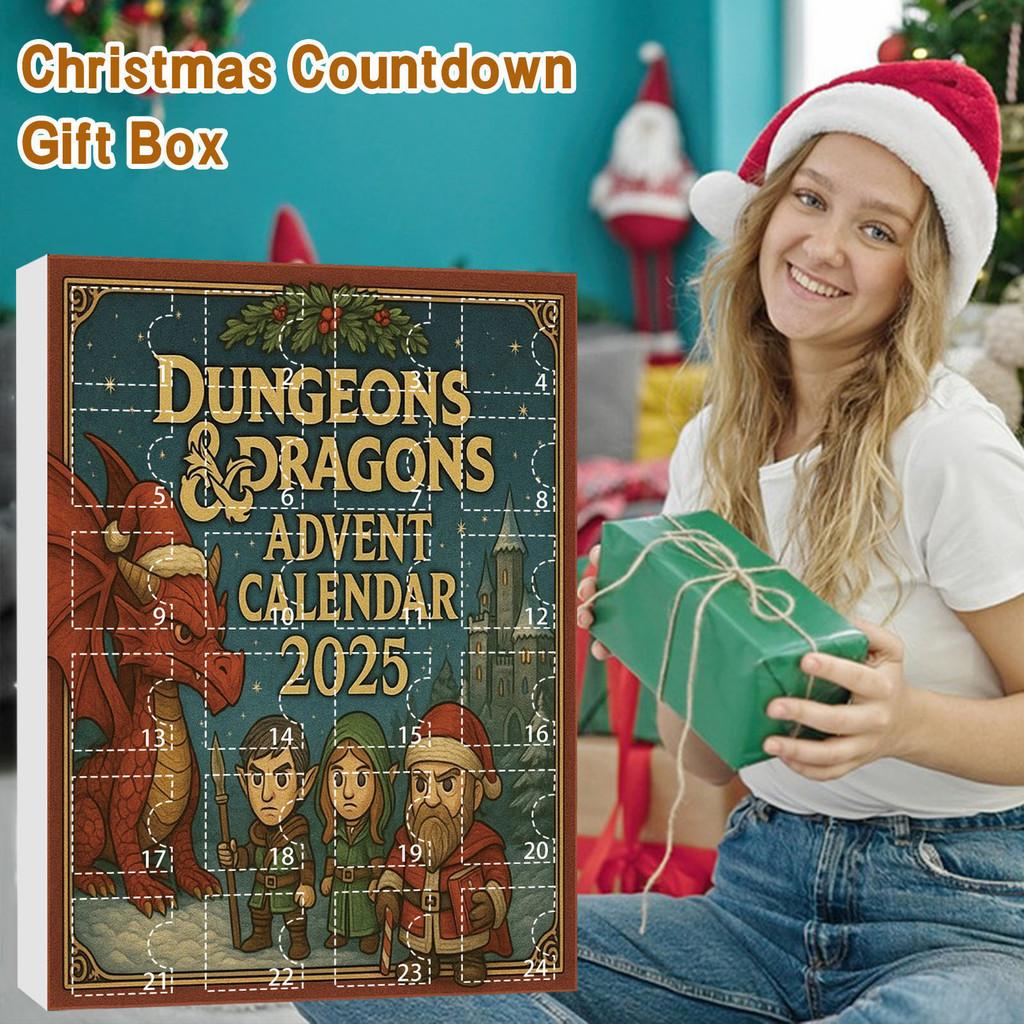 Dungeons Advent Calendar With Acrylic Decorations For Christmas Gift Exchange
