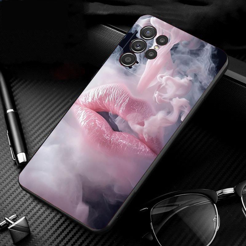 Phone Case For Samsung Galaxy S25 S24 S23 S22 S21 Ultra S24 S23 S22 S21 S25 Plus S24 S25 FE Pink Aesthtic