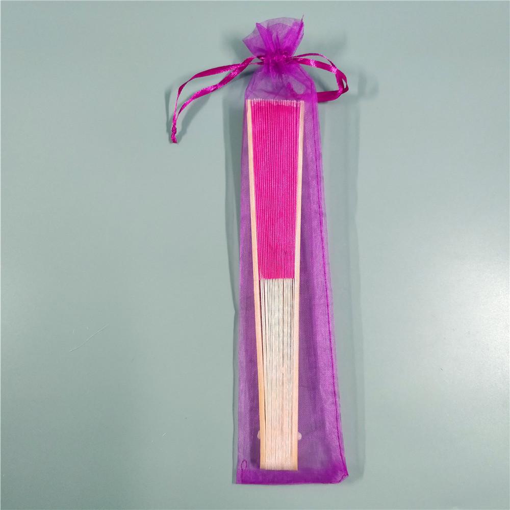 

21 см веер + сумка из органзы, многоцветная однотонная свадебная ткань, веер из бамбуковой костяной шелковой ткани, свадебная ткань разноцветный