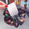 Woman Colorful Hairball Hair Ties Scrunchies Girls Elastic Hairband Hair Accessories Rope Headwear Rubber Band Ponytail Holders