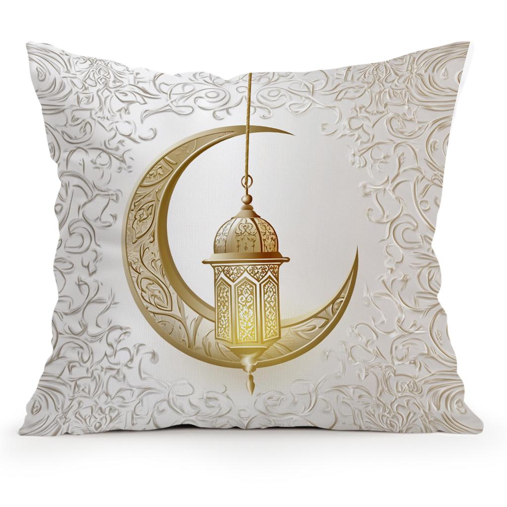 Ramadan Lanterns And Islam Pillowcase Bedroom Sofa Cushion Cover 100% Polyester Living Room Cushion Pillowcase Home Decor