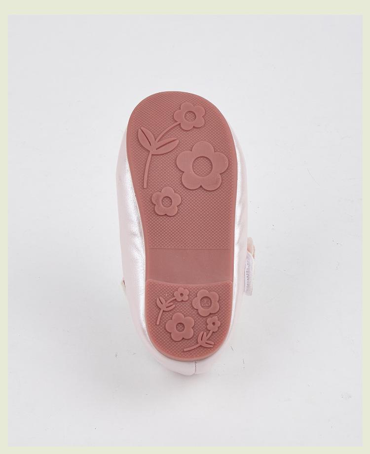 Scarpe Basse Princess con Fiocco in Pelle Primavera 2026 - Suola Morbida & Punta Tonda per Bambini Piccoli