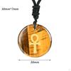 30mm Diameter Round Necklace Pendant Ancient Egyptian Ankh Cross Fashion Jewelry Talisman