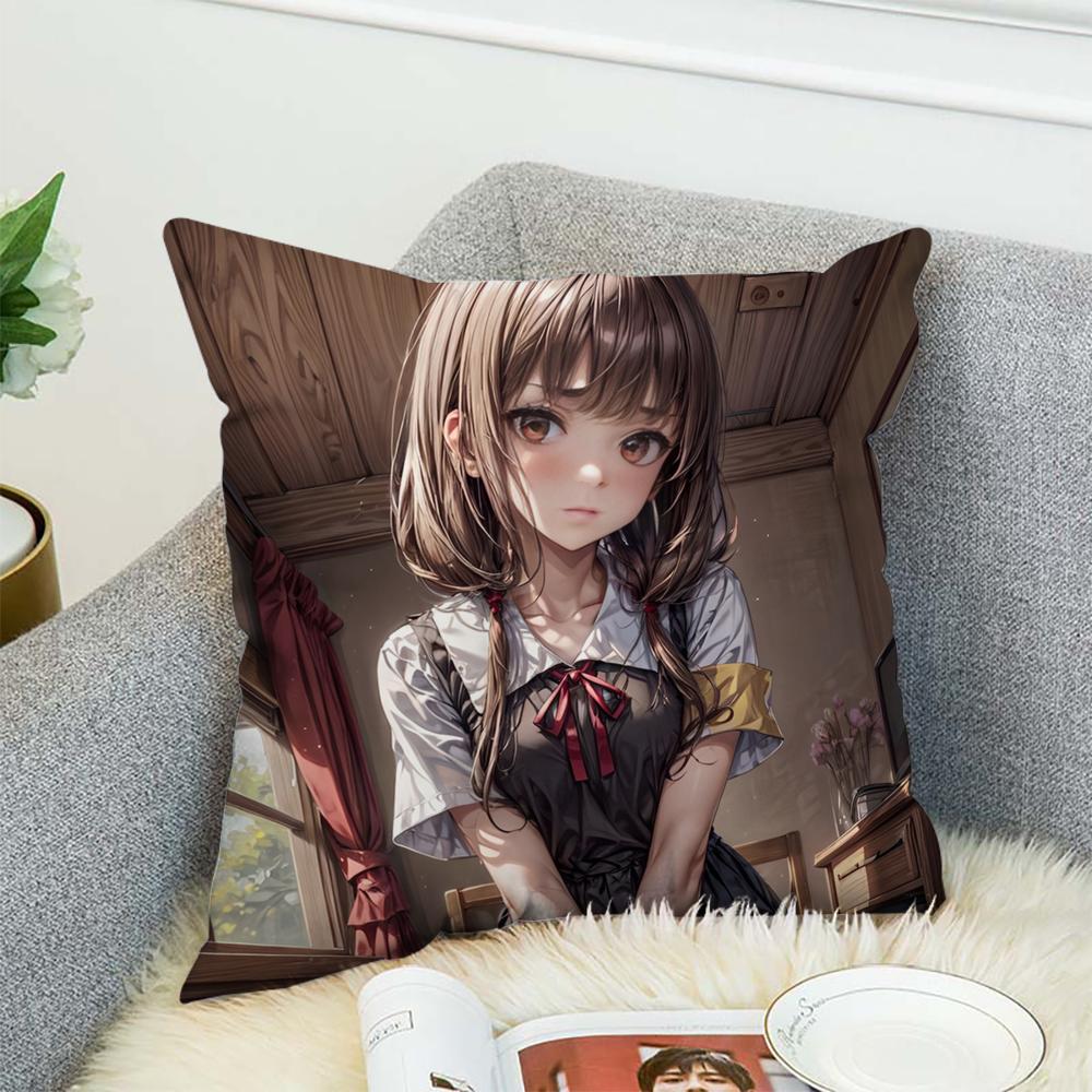Fronha Kaguya Sama Love Is War Para Carro Sofá Decorativa Casa Estampa Dupla Face Pelúcia Quadrada Almofada de Lançamento Capa de Almofada