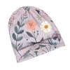 ZLIENSZUS Floral Knit Hat - Subtle Flower Winter Beanie, Soft Warm Suitable for Cold Weather, Versatile for Daily Wear, Casual Outfits, Office & Outdo