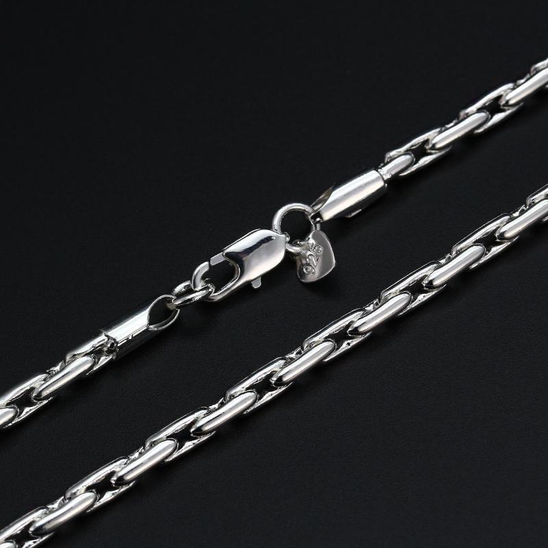2MM Women Trendy Silver Color Twisted Chain Necklace Jewelry Gifts