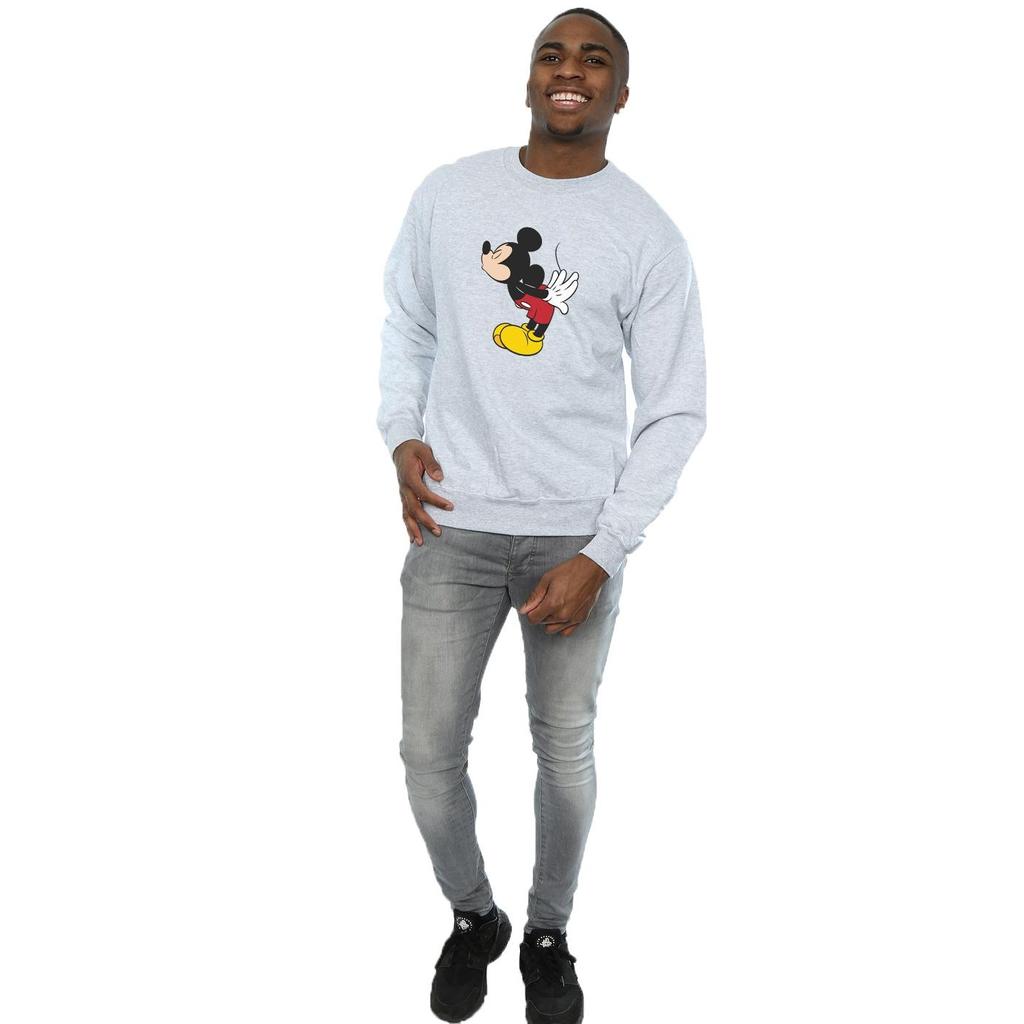 Disney Mens Mickey Mouse Split Kiss Sweatshirt