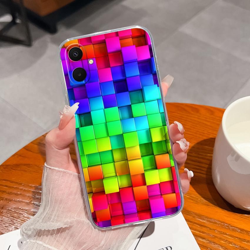 For Samsung A07 A71 A53 A54 M36 F36 F56 A17 A37 Shockproof Transparent TPU Phone Case Cute Panda Pattern Fashion Shell For Samsung Silicone Back Cover