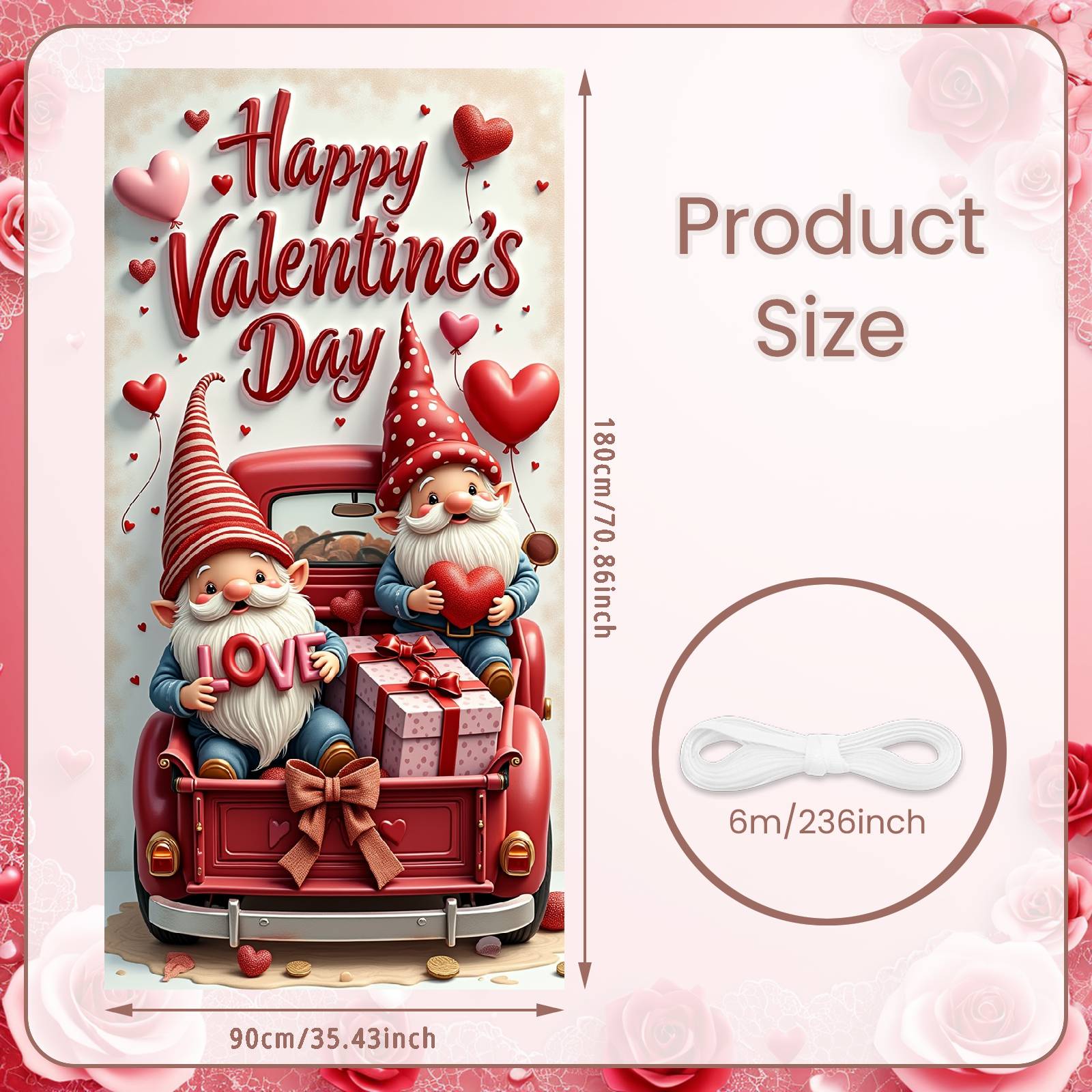 

Romantic Banner Pink Welcome Display Party Backdrop Rose Decoration Event Background For Valentine s Day Party Housewarming