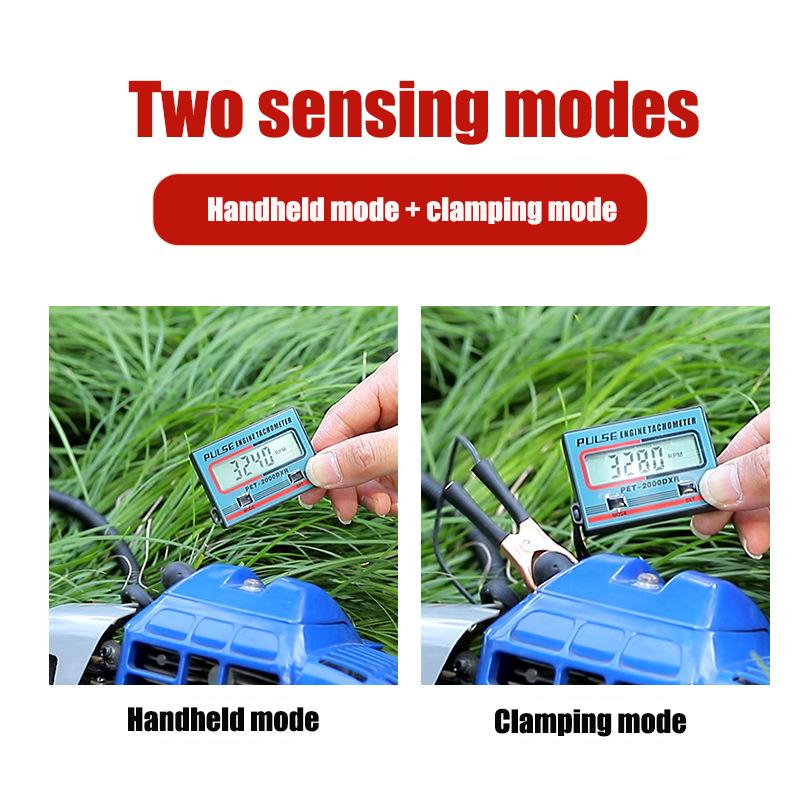 Universal Tachometer Chainsaw Tachometer Motorcycle Moto ATV Boat Engine Hour Meter Large Screen Display Pulse Speedometer