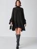 Spring Summer Elegant Women's Chiffon Patchwork Long Sleeve Dress