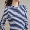 Women's Retro Contrast Stripe Long Sleeve T-Shirt