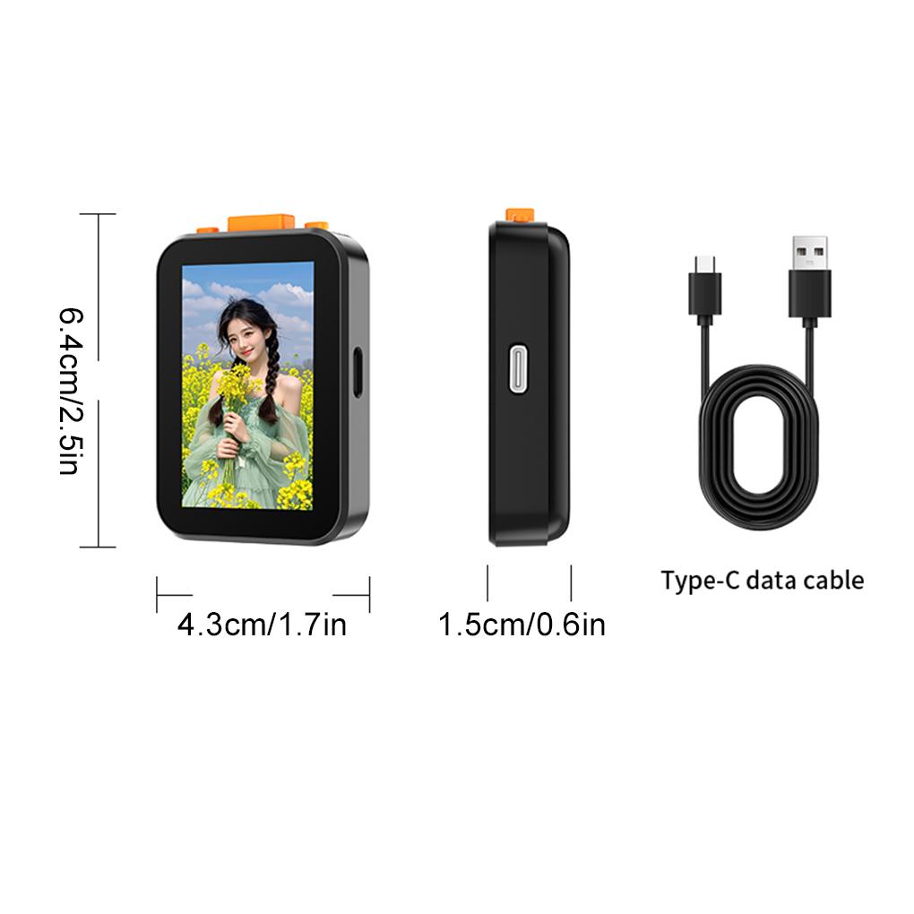 Magnetic Mobile Phone Selfie Monitor Screen for Smartphone Rear Camera Selfie Vlog Live Stream for iPhone Android Bluetooth