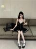 Bow Tie Lace-up Slim JK Uniform Camisole Mini Skirt Dress