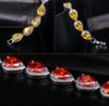 Girls' Jewelry, Water Drop-Shaped Platinum-Plated Aaa Zircon Jewelry Bracelet For Women