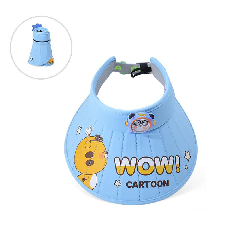 1113 children's hats summer outdoor sunshade sunscreen hats boys and girls cartoon cute big brim empty top sun hat