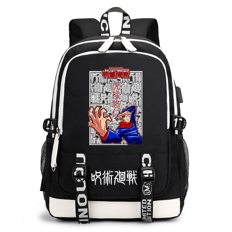 Jujutsu Kaisen Druck Schülerrucksack Lässiger Anime Tagesrucksack für Jungen Mädchen Schultasche Leicht