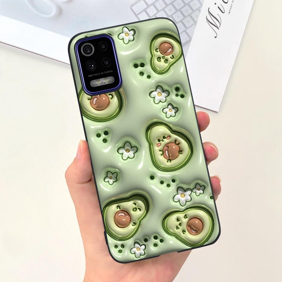 For LG K52 Q52 2020 Phone Case Soft Matte Silicone Capa For LGK52 LGQ52 2020 Funda Goothic Style Cartoon Back Cover Cute Pattern