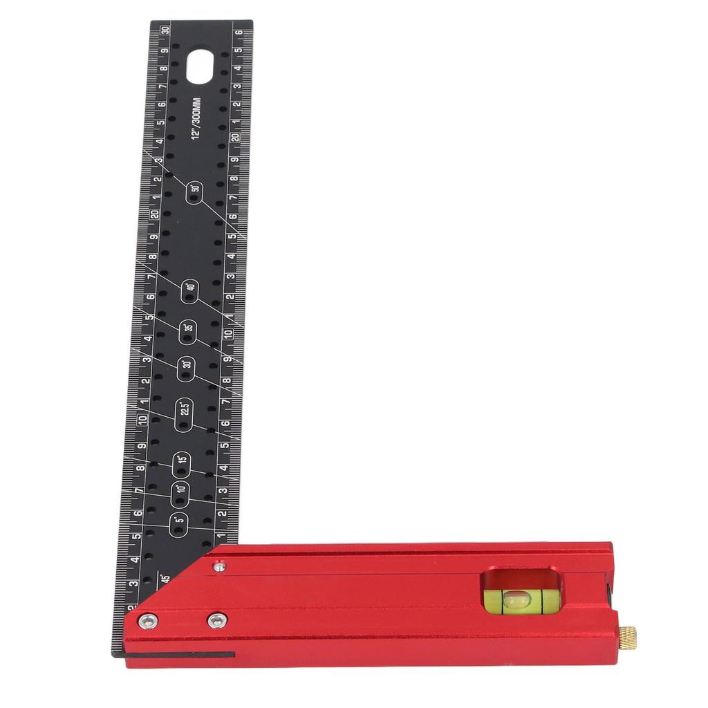 Right Angle Ruler 12 Inch Aluminium Alloy Multifunctional High Accuracy Thickened L Square Ruler