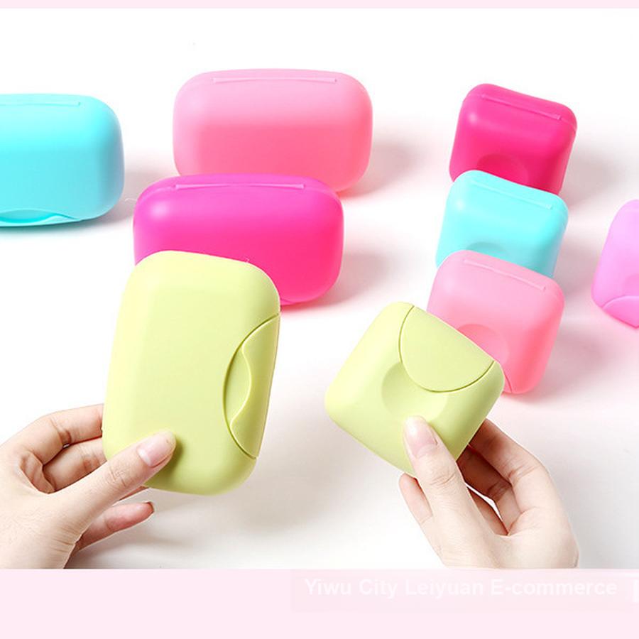 Portable Travel Soap Box with Lid, Large Size Plastic Soap Case for Travel