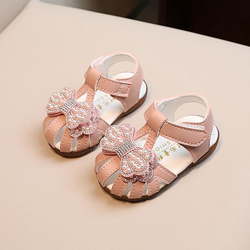 Baby Toddler Princess Shoes With Magic Tape For Summer Playtime