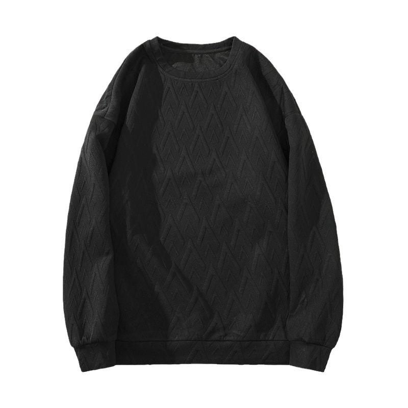 Vit Barock Tung Sweatshirt Herr Premium Vår och Höst Bas Tröja Oversize