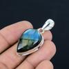 Natural Blue Fiery Labradorite Gemstone Pendant, 925 Sterling Silver, Pendant Jewelry, Handmade Silver Pendant Jewelry for Gift, Easter Gift