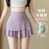 Women Plus Size High Waist Sports Skirt High Elastic Quick Dry Yoga Skirt With Hidden Pocket Fitness Mini Skirt Summer