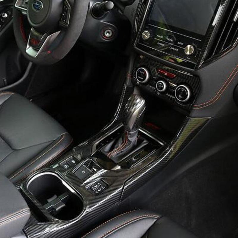 For SUBARU XV 2018 ABS Matte Sticker Middle Handbrake Panel Shift Stall Paddle Cup Switch Frame Trim 1pcs