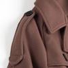 European & American Women's Double-Breasted Lapel Wool Coat - Casual, Loose, Fashionable.