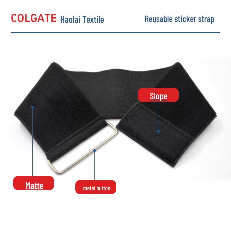 Zachte, elastische kabelbinders met klittenbandsluiting voor het vastbinden en aansnoeren van de taille - pluisvrije sluitingen