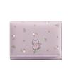INS Style Cute Cat Short Wallet Flowers Pattern PU Leather Coin Purse Tri-fold Mini Wallet Gifts