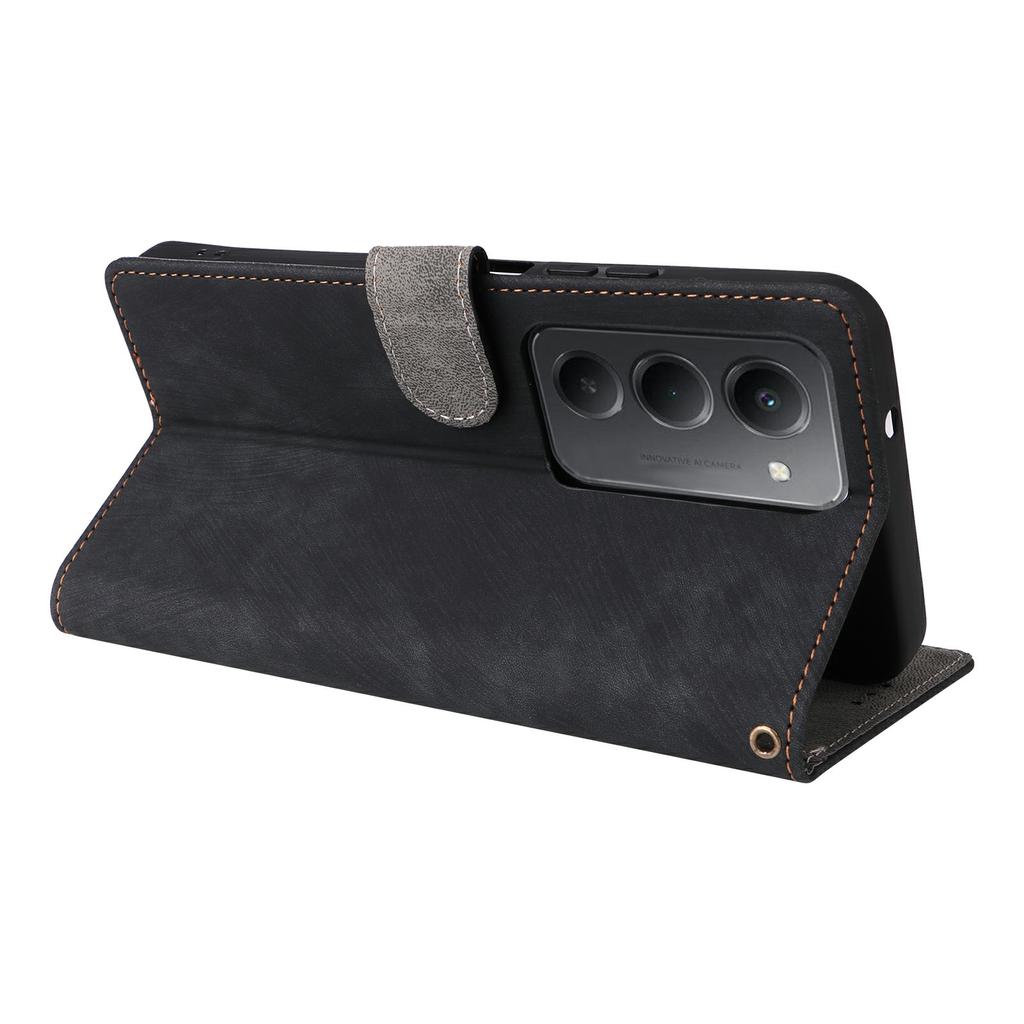 For Xiaomi Redmi 15 5G (Global) (169mm) Case Wallet RFID Blocking PU Leather Phone Cover Stand with Strap