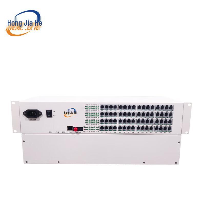 Hongjiahe 64-Channel Phone & Ethernet Fiber Optic Multiplexer