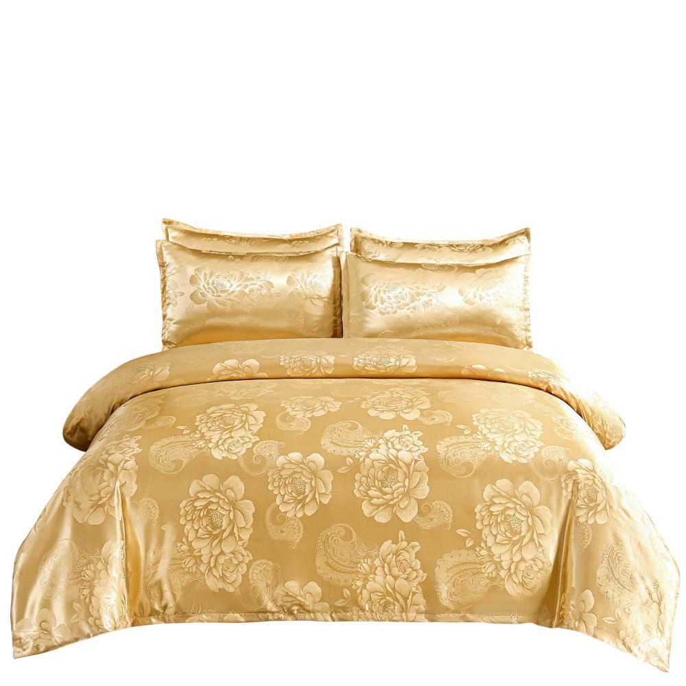 Wedding Bedding European Jacquard Quilt Cover Three-Piece Set American