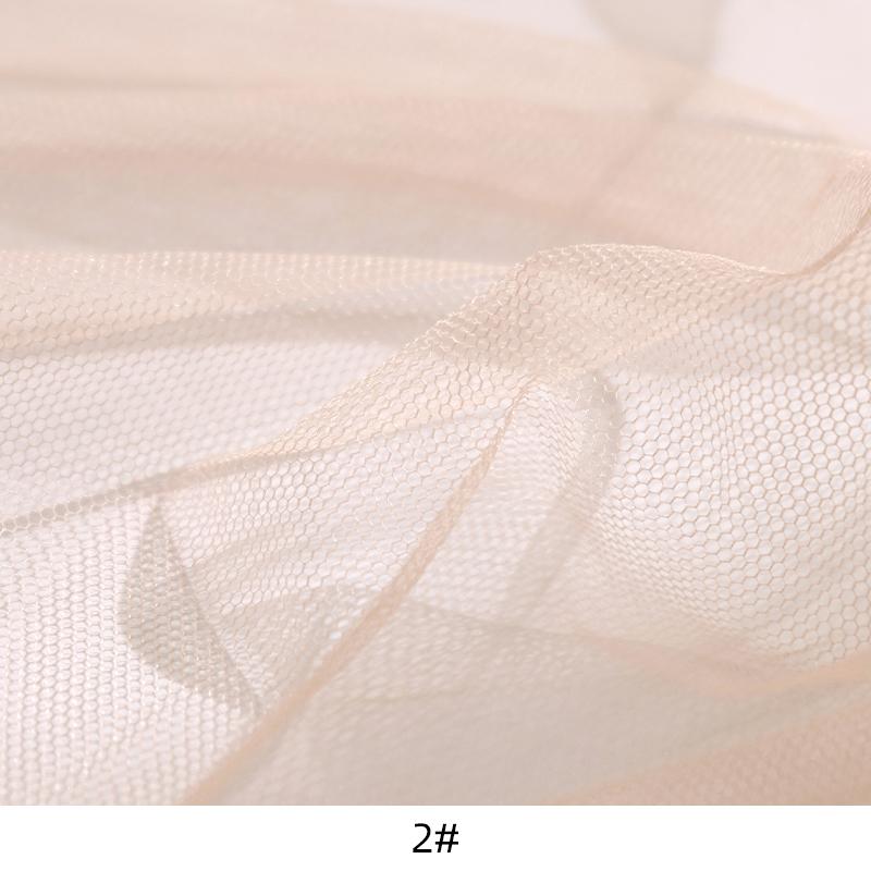 Small Hole See Through Polyester Nude Skin Colour Mesh Body Stocking Dance Wear Fabric Design Tulle Sells By Half Yards