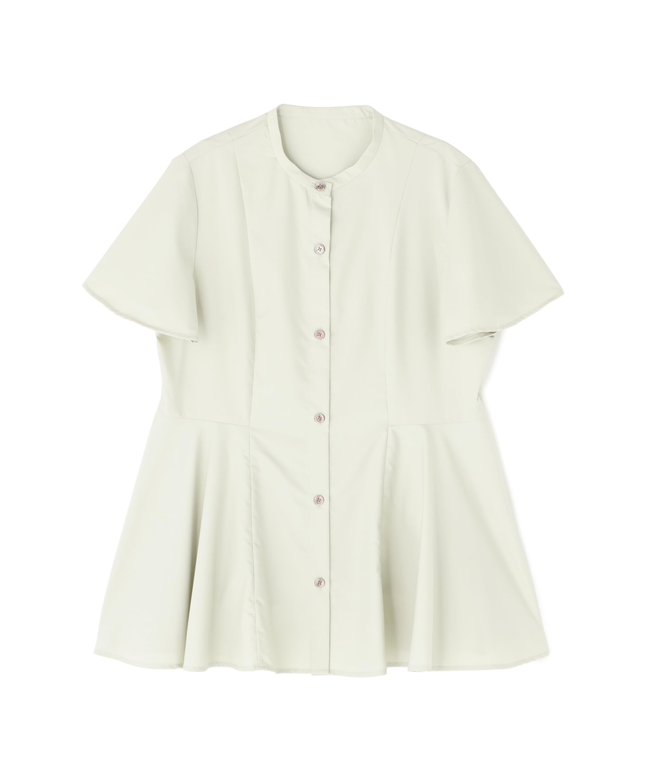 

N Natural Beauty Flare Sleeve Peplum Light Size M Basic Blouse, Women s, Green,